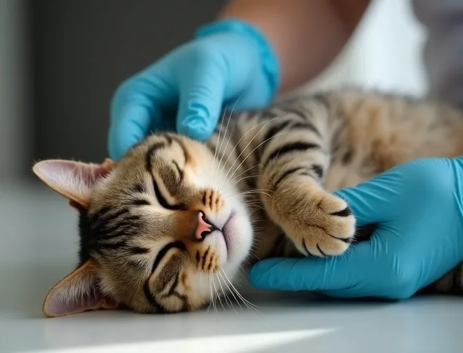 Specialist carefully handling a deceased cat with dignity in Lilydale